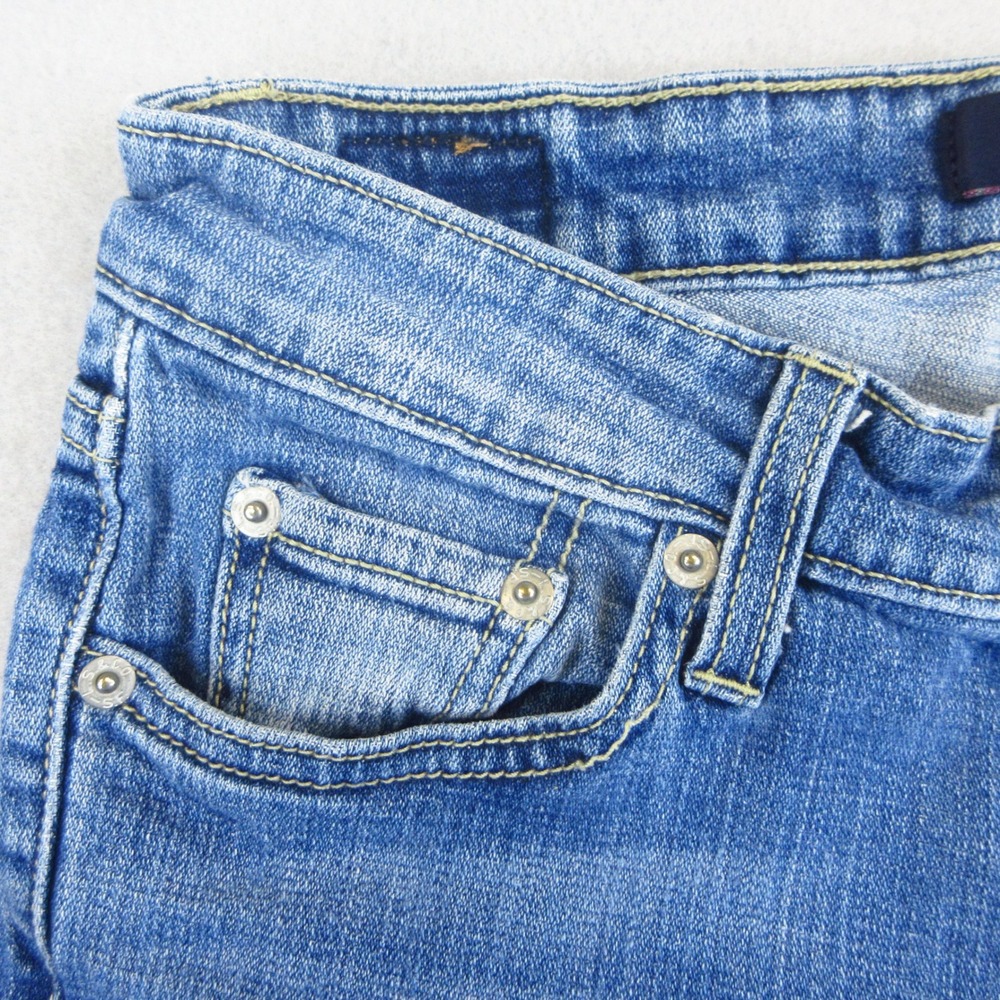 Levi's‎ 518 Superlow Shorts Womens Size 3 Blue Denim Raw Hem Casual Low Rise - Picture 3 of 12